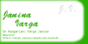 janina varga business card